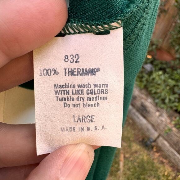 VTG Cabelas Outdoor Gear Turtleneck Men’s Size Large Hunter Green Top - Picture 8 of 8